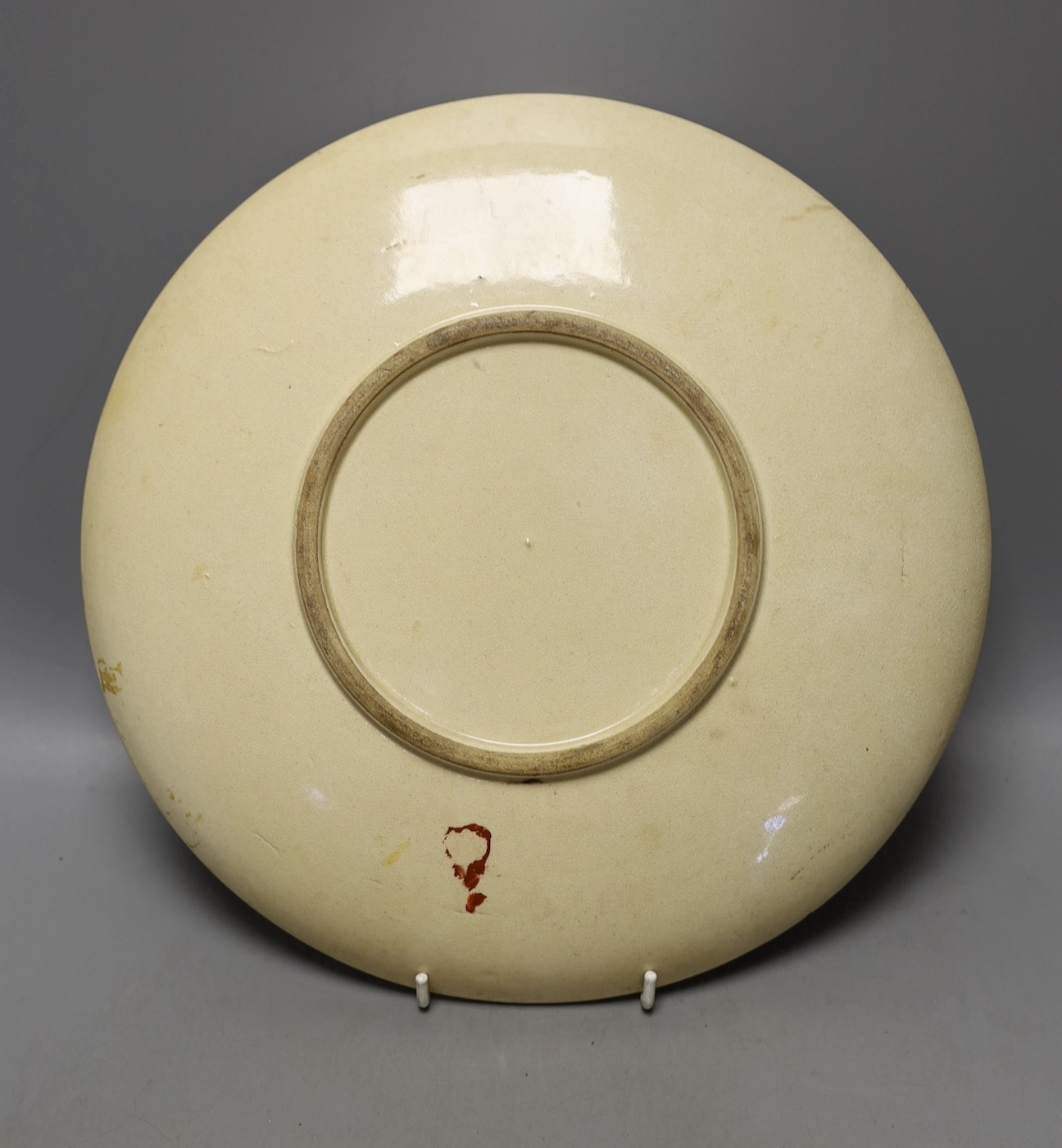 Three Japanese Satsuma dishes and a pair of plates - largest 31cm diameter